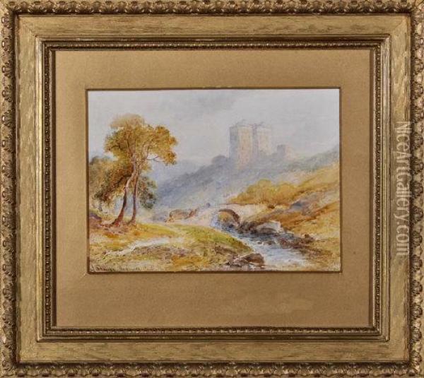 Borthwick Castle N.b Oil Painting - Emil Axel Krause