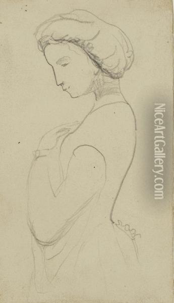 Portrait De Leopoldine Oil Painting - Victor Hugo