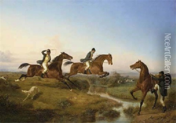 Hunting In The Neapolitan Countryside Oil Painting - Filippo Palizzi