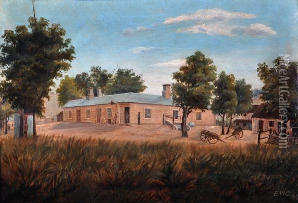  overland Corner On The Road To Morgan  Oil Painting - Ernest William Christmas
