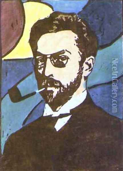 Portrait of Wassily Kandinsky Oil Painting - Gabriele Munter