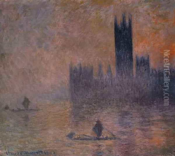 The Houses of Parliament (Effect of Fog) 1903 Oil Painting - Claude Oscar Monet