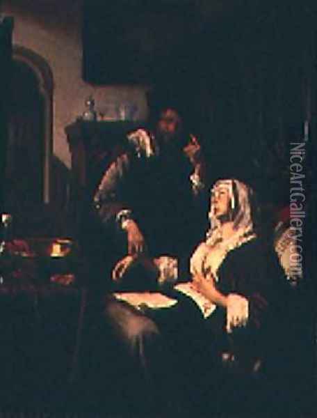 The Doctors Visit 2 Oil Painting - Frans van Mieris