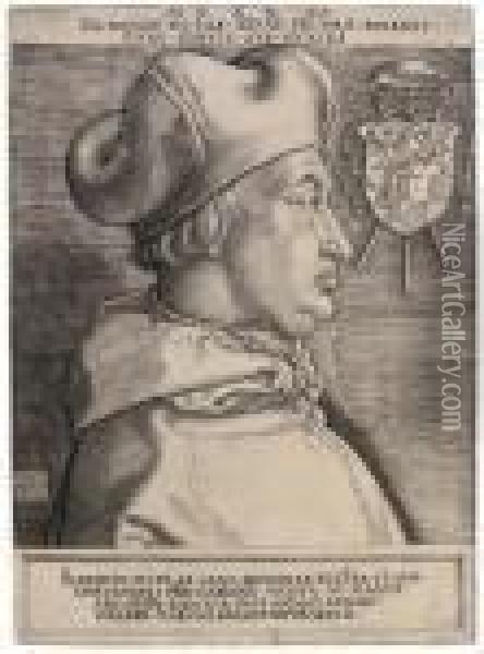Cardinal Albrecht Von Brandenburg Oil Painting - Albrecht Durer