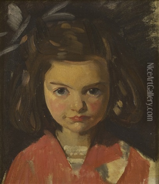 Eleanor, Daughter Of F.e. Smith Oil Painting - George Washington Lambert