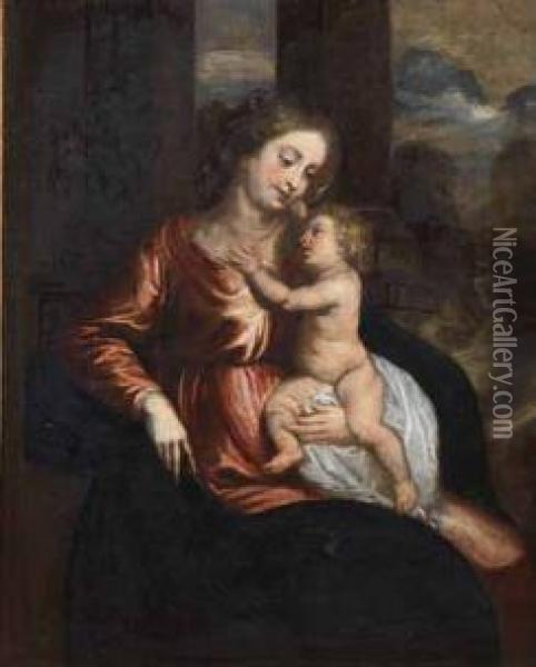 Madonna Con Bambino Oil Painting - Peter Paul Rubens
