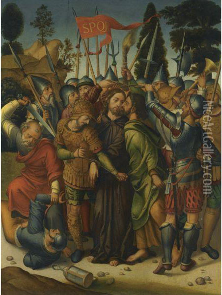 The Taking Of Christ Oil Painting - Juan Correa de Vivar