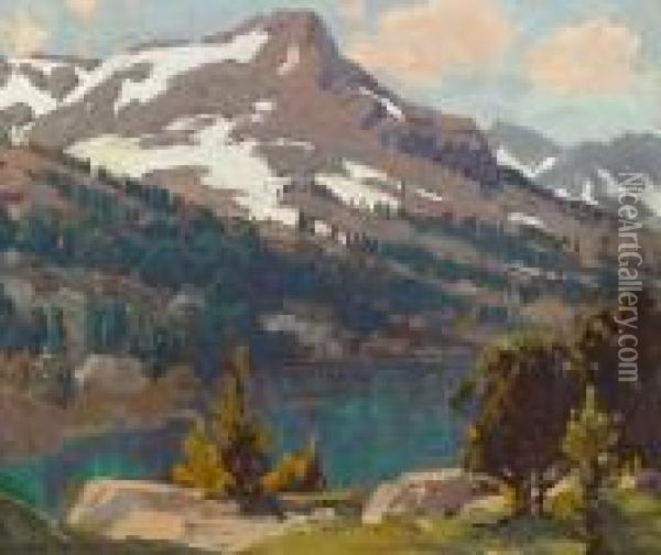 Sierra Lake And Glaciers Oil Painting - Edgar Alwin Payne