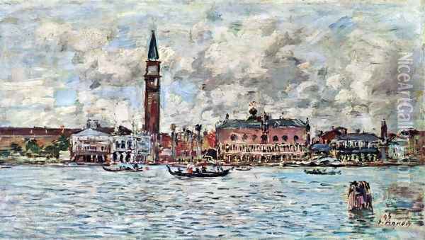 Piazzetta San Marco in Venedig Oil Painting - Eugene Boudin