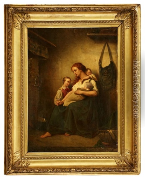 Moderskarlek Oil Painting - Leon Lucien Goupil