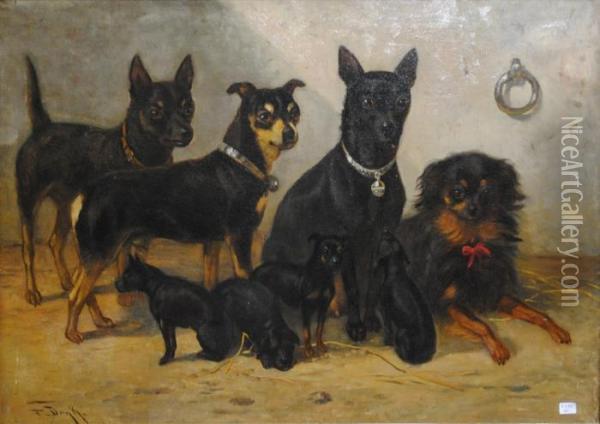Aux Chiens Oil Painting - Francois Duyck