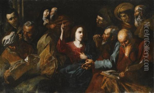 Christ Among The Doctors Oil Painting - Jusepe de Ribera