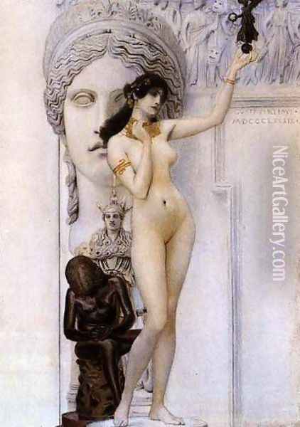 Allegory of Sculpture Oil Painting - Gustav Klimt