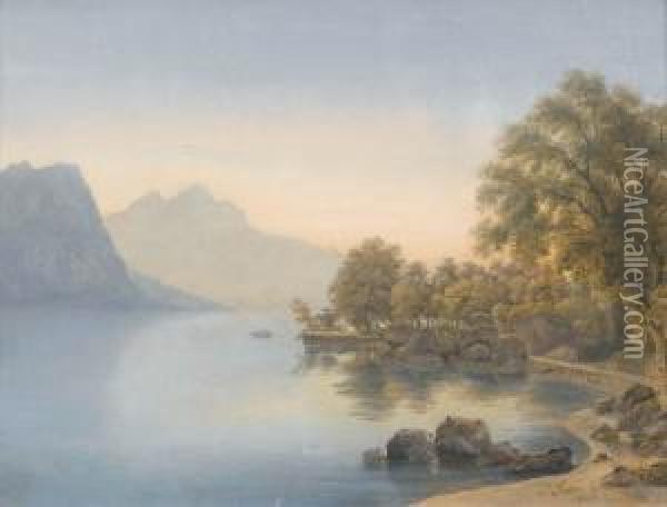 Ansicht Des Vierwaldstattersees Oil Painting - Jakob Suter
