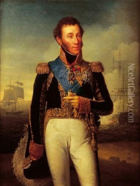 Portrait De Louis Antoine De Bourbon, Duc D'angouleme Oil Painting - Robert Jacques Francois Faust Lefevre