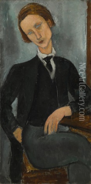 Portrait De Baranowski Oil Painting - Amedeo Modigliani