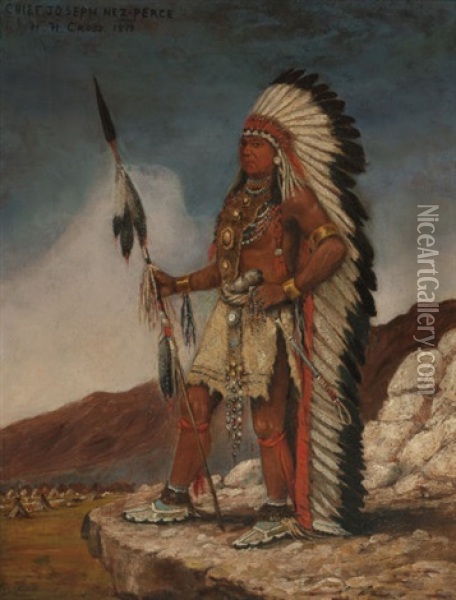Chief Joseph Nez-perce Oil Painting - Henry H. Cross