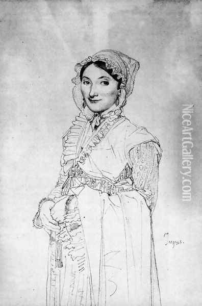 Madame Charles Hayard, born Jeanne Susanne Oil Painting - Jean Auguste Dominique Ingres