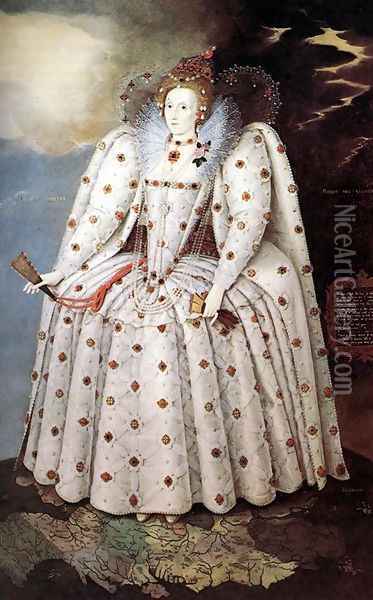 Portrait of Queen Elisabeth I 1592 Oil Painting - Marcus The Younger Gheeraerts