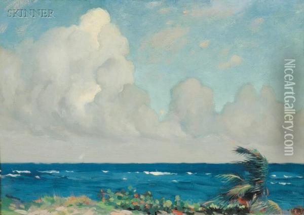 The Blue Sea Oil Painting - Hermann Dudley Murphy