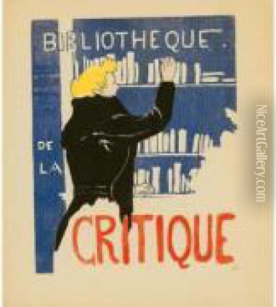 Bibliotheque De La Critique. 
Affiche D'interieur. Vers 1895. A. Bonafous-murat, Cat. 