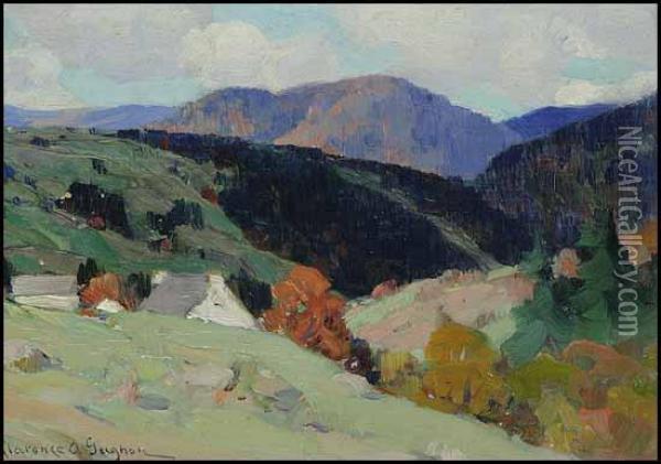 Baie St. Paul, Autumn Oil Painting - Clarence Alphonse Gagnon