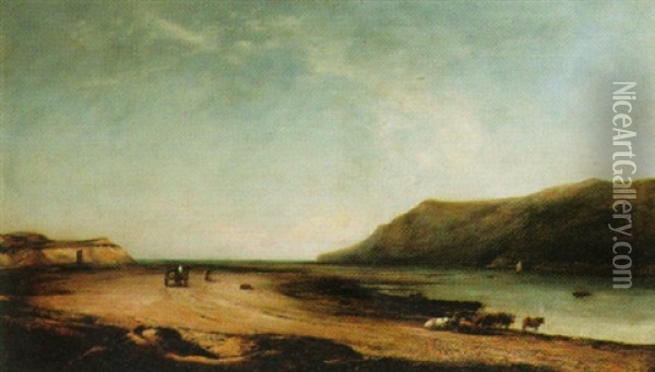 View Of A Bay Oil Painting - Alfred Clint