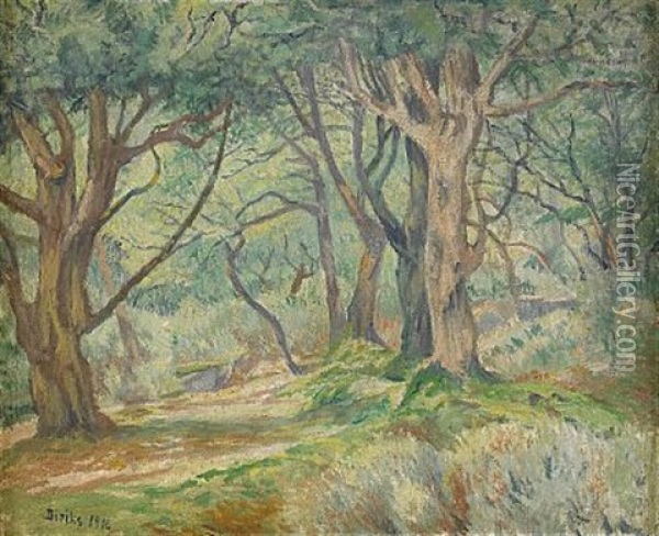 Skogsdunge Oil Painting - Karl Edvard Diriks