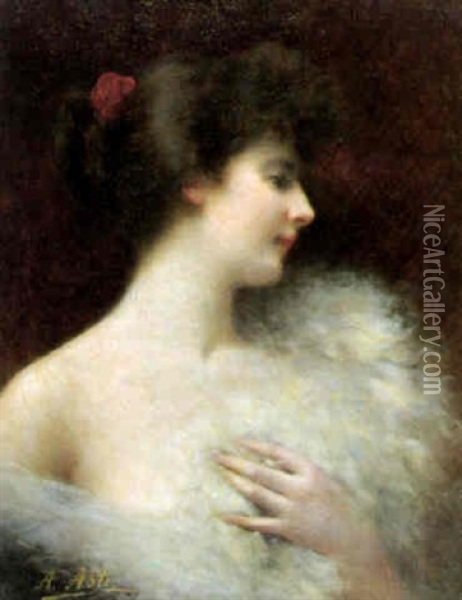 An Elegant Lady Oil Painting - Angelo Asti
