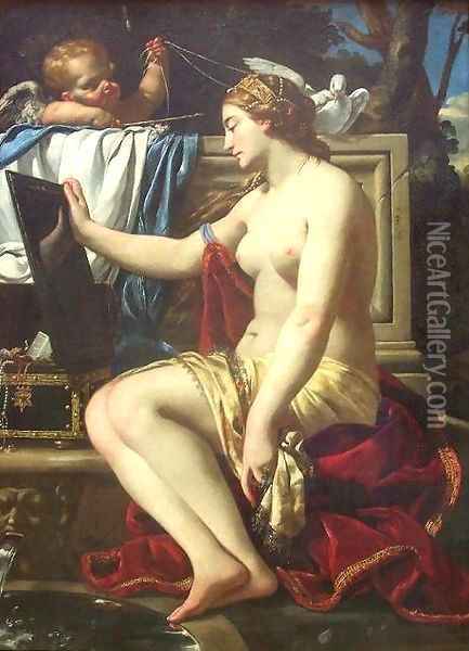 The Toilet of Venus Oil Painting - Simon Vouet