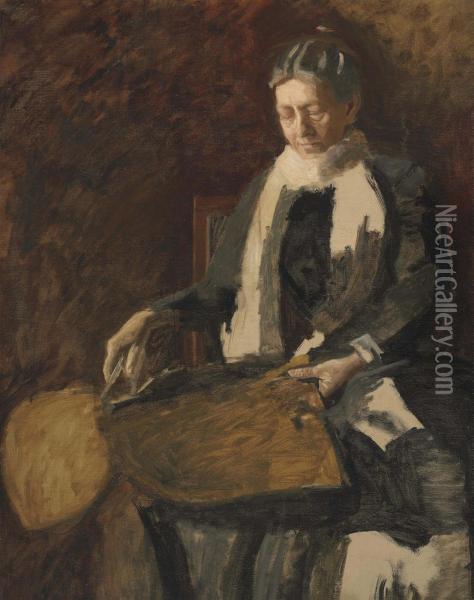 Portrait Of Mrs. Joseph W. Drexel Oil Painting - Thomas Cowperthwait Eakins