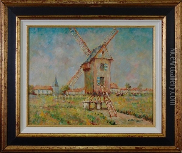 Moulin Dn Hollande Oil Painting - Charles-Henri Verbrugghe