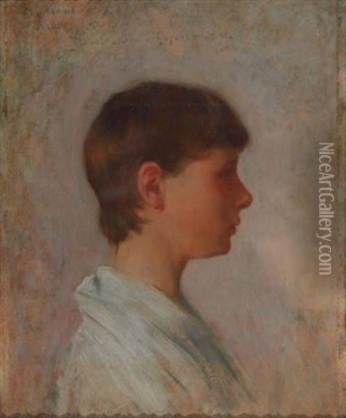 Profile Of A Young Man Oil Painting - Kenyon C. Cox