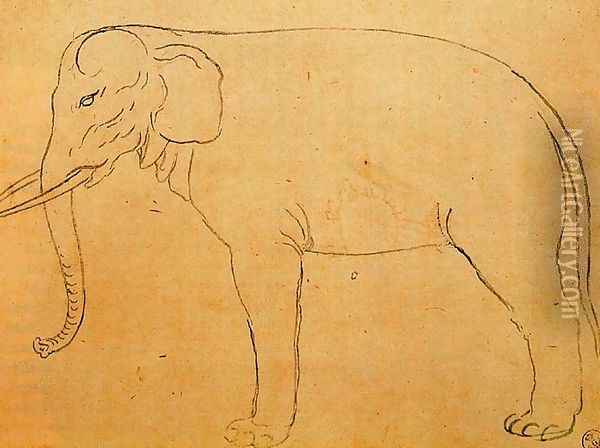 Drawing of an elephant Oil Painting - Giuseppe Arcimboldo