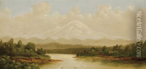 Mount Ranier Oil Painting - Samuel Colman