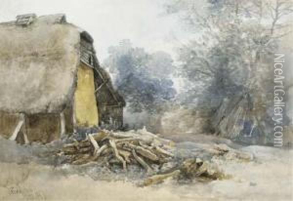 The Timber Yard Oil Painting - John Middleton