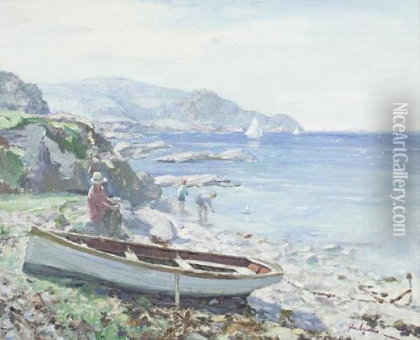 The Opal Sea Tarbert Oil Painting - John Smellie