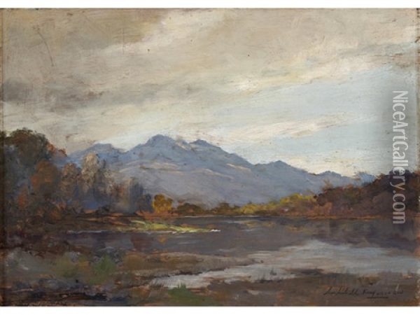 Autumn (ben Venue And Loch Achray) Oil Painting - Archibald Kay