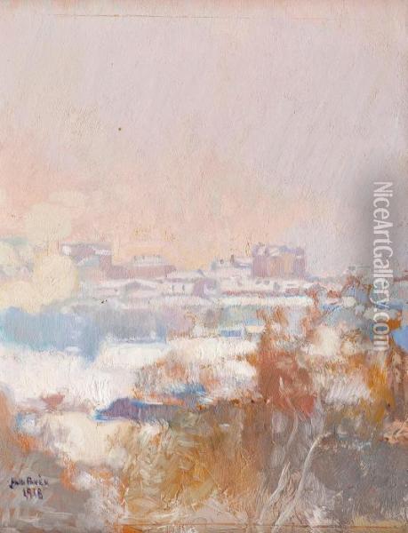 Winter In Helsinki Oil Painting - Antti Faven