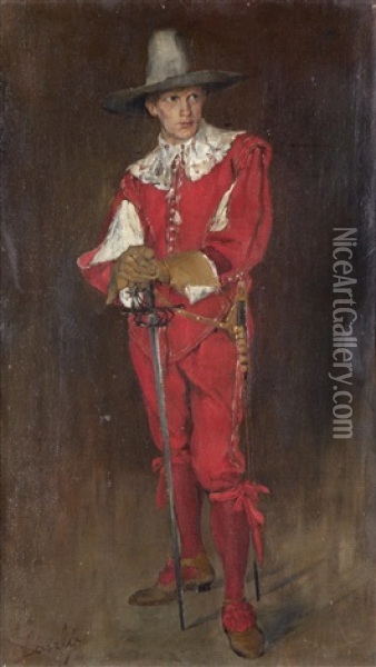 Cavalier In Red Oil Painting - Philip Alexius De Laszlo