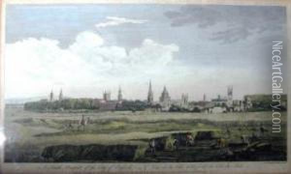 A South Prospect Of The City Of Oxford Oil Painting - John Boydel