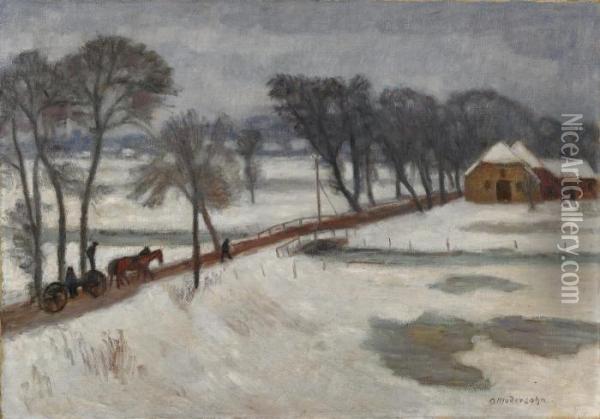 Winterlandschaft Oil Painting - Otto Modersohn