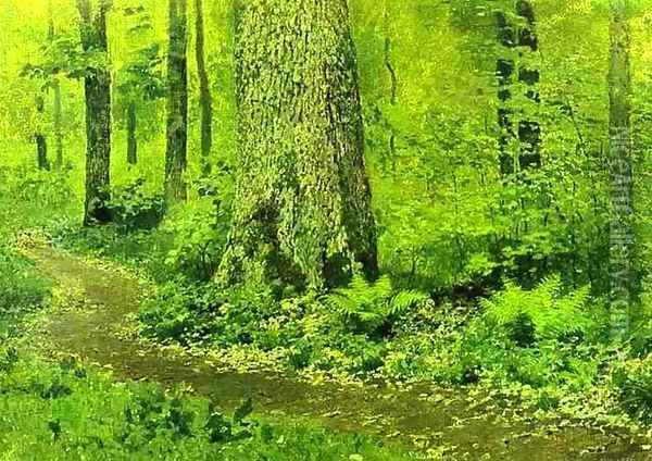 Footpath in a Forest Ferns 1895 Oil Painting - Isaak Ilyich Levitan