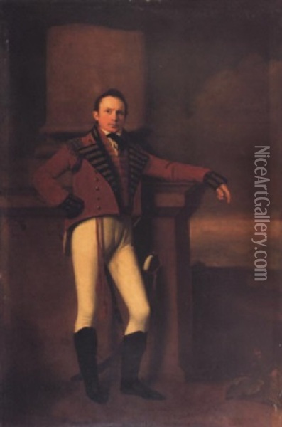 Portrait Of Major General Dudgeon, 58th Regiment Of Foot Oil Painting - George C. Watson