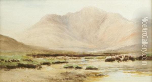 The Devils Mother From Lough Nafooey Strand Connemara Oil Painting - Alexander Williams