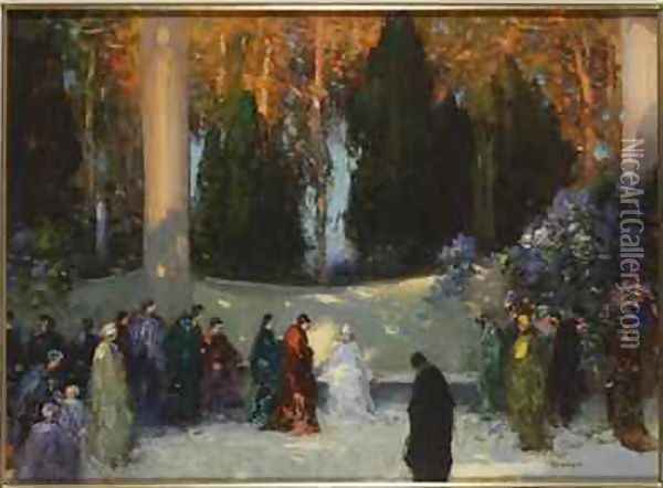 The Audience Oil Painting - Thomas E. Mostyn
