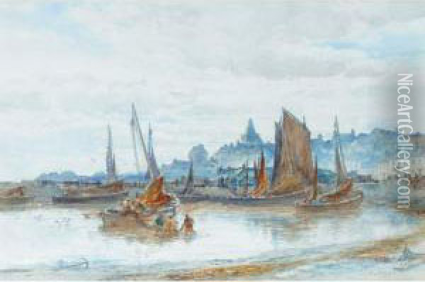 The Harbour At St. Monans Oil Painting - Alexander Ballingall