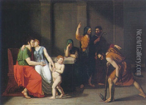 A Scene From Classical Mythology Oil Painting - Joseph Paelinck