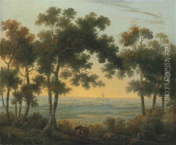 A View Of Canterbury Oil Painting - William Groombridge