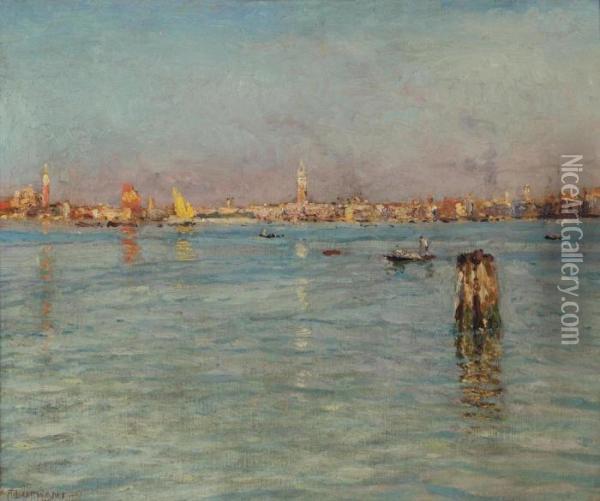 Morning In Venice Oil Painting - Ugo Flumiani